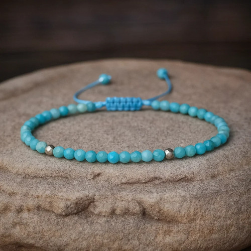 Natural larimar 3mm faceted - larimar,