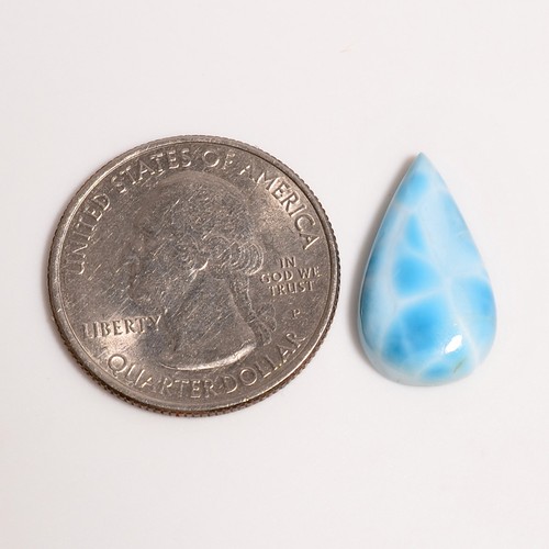 Larimar pear shape cabochon - pear,
